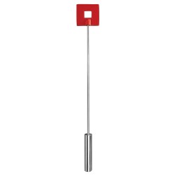 OUCH! LEATHER SQUARE TIPPED METAL CROP RED