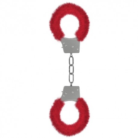 BEGINNER'S FURRY HANDCUFFS RED