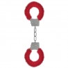 BEGINNER'S FURRY HANDCUFFS RED