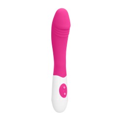 GC RIBBED SILICONE VIBRATOR PINK