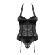OBSESSIVE AILAY CORSET AND THONG BLACK