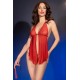 CHILIROSE BABYDOLL AND THONG CR-4695 RED